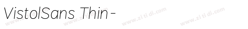 VistolSans Thin字体转换